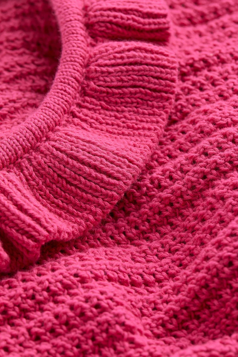 H&M H&amp;M+ Cropped flounce-trimmed top